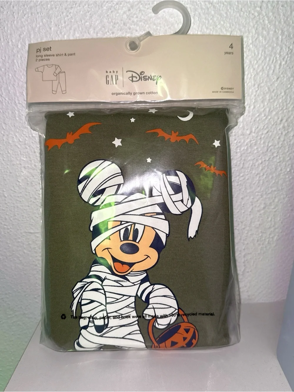 baby GAP Disney Mickey Mummy Halloween PJ Set